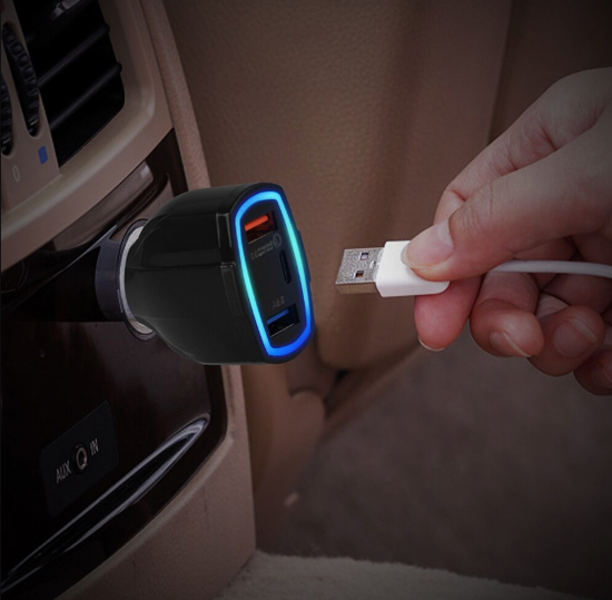Imagine  PACHET 11X - FAST CAR CHARGERS 12V/3.5A +CABLU DATE TYPE-C  Pentru GALAXY Note 9,8,S10,S10+,S9,S8,S9+    (10+1 GRATIS)