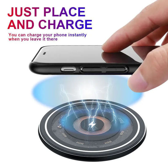Imagine Incarcator Magnetic Wireless QUANDES®, 15W Fast Charge, compatibil iPhone 14/13/12/11 Pro Max, AirPods Pro, transparent