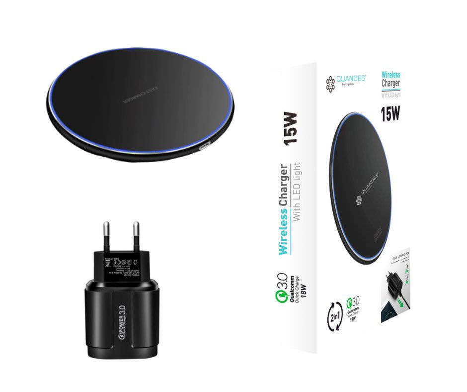PureMobile - Incarcator Wireless Fast Charge EFOX, Aluminum Ultra Slim ...