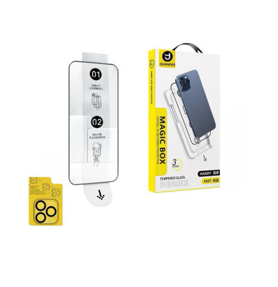 Imagine Kit Folii sticla compatibil cu iPhone 16pro, protectie camera spate 9H, instalare usoara si rapida cu dispozitiv de potrivire automata in 3 sec cu Easy Install Kit