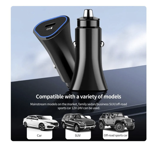 Imagine Incarcator auto QUANDES®, pentru Samsung super-incarcare rapida 25w