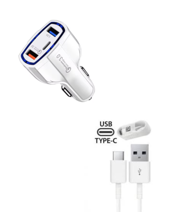 Imagine FAST CAR  CHARGERS 12V/3.5A +Cablu date typ C  pentru galaxy s6.s7.note4