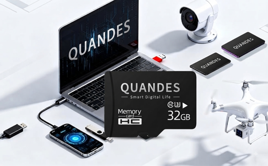Imagine Card de memorie QUANDES® Premum MicroSDHC, 32GB, Class 10, Mare viteza U3, V30, A1 Viteza de citire 86 MB/s ,Viteza de scriere 34 MB/s (47 ron pe buc) Lot 10 buc